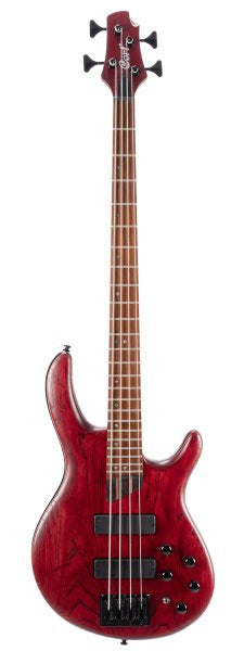 Cort B4-ELEMENT-OPBR Artisan Series B4 Element 4-String Electric Bass, Open Pore Burgundy Red