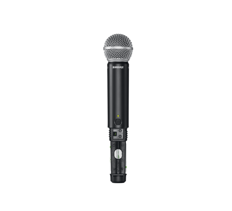 Shure Dual system with two BLX2/SM58 handheld transmitters with SM58 cardioid mics