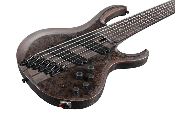 Ibanez BTB Bass Workshop 6str Electric Bass w/Case Multi scale - Transparent Gray Flat