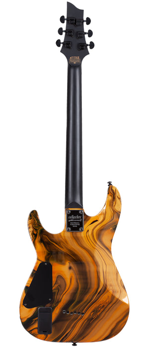 Schecter C-1 Hydro Dip 6-String Electric Guitar, Golden Eclipse