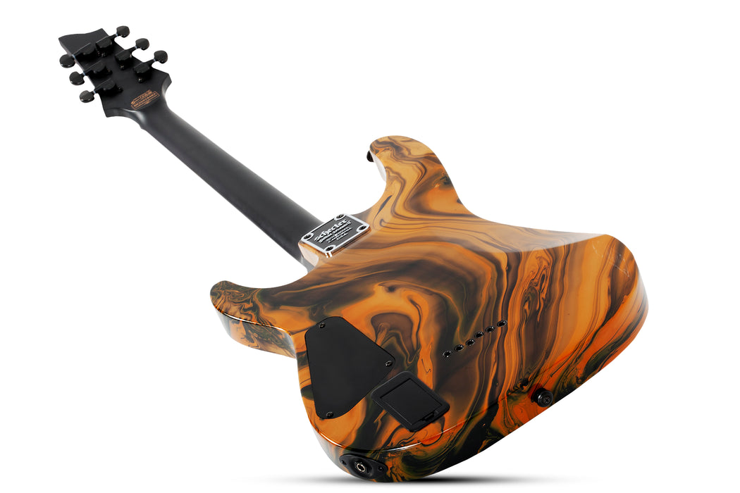 Schecter C-1 Hydro Dip 6-String Electric Guitar, Golden Eclipse