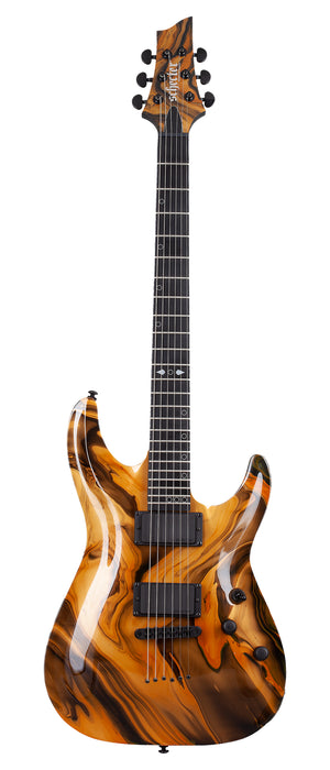 Schecter C-1 Hydro Dip 6-String Electric Guitar, Golden Eclipse