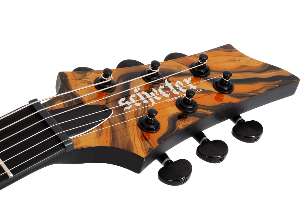 Schecter C-1 Hydro Dip 6-String Electric Guitar, Golden Eclipse