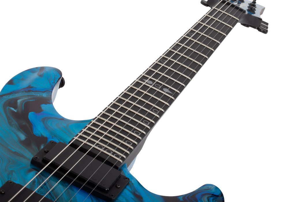 Schecter C-1 Hydro Dip 6-String Electric Guitar, Midnight Tide