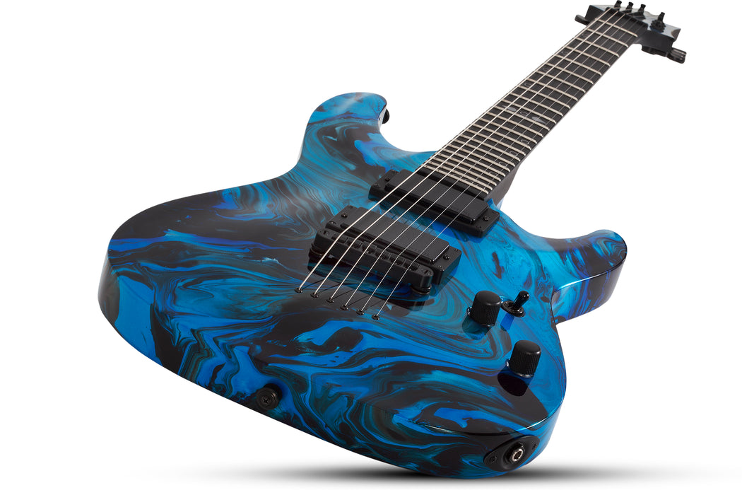 Schecter C-1 Hydro Dip 6-String Electric Guitar, Midnight Tide