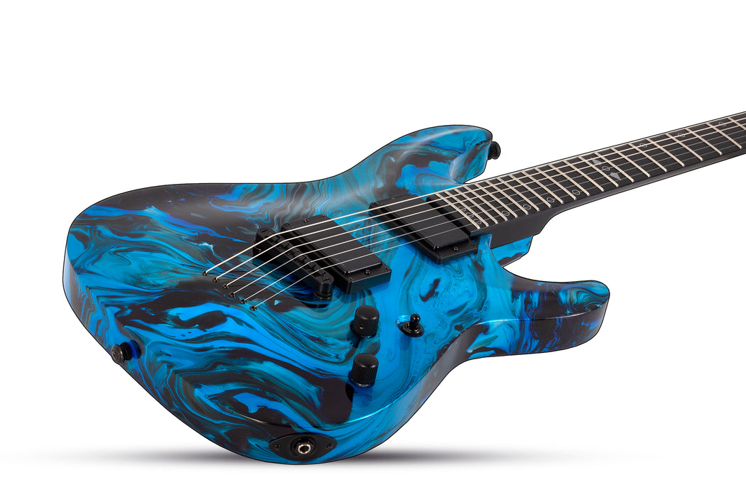 Schecter C-1 Hydro Dip 6-String Electric Guitar, Midnight Tide
