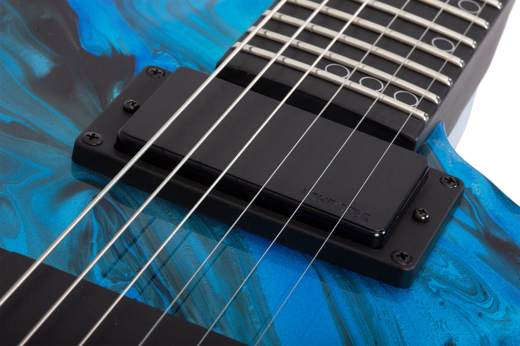 Schecter C-1 Hydro Dip 6-String Left-Handed Electric Guitar, Midnight Tide