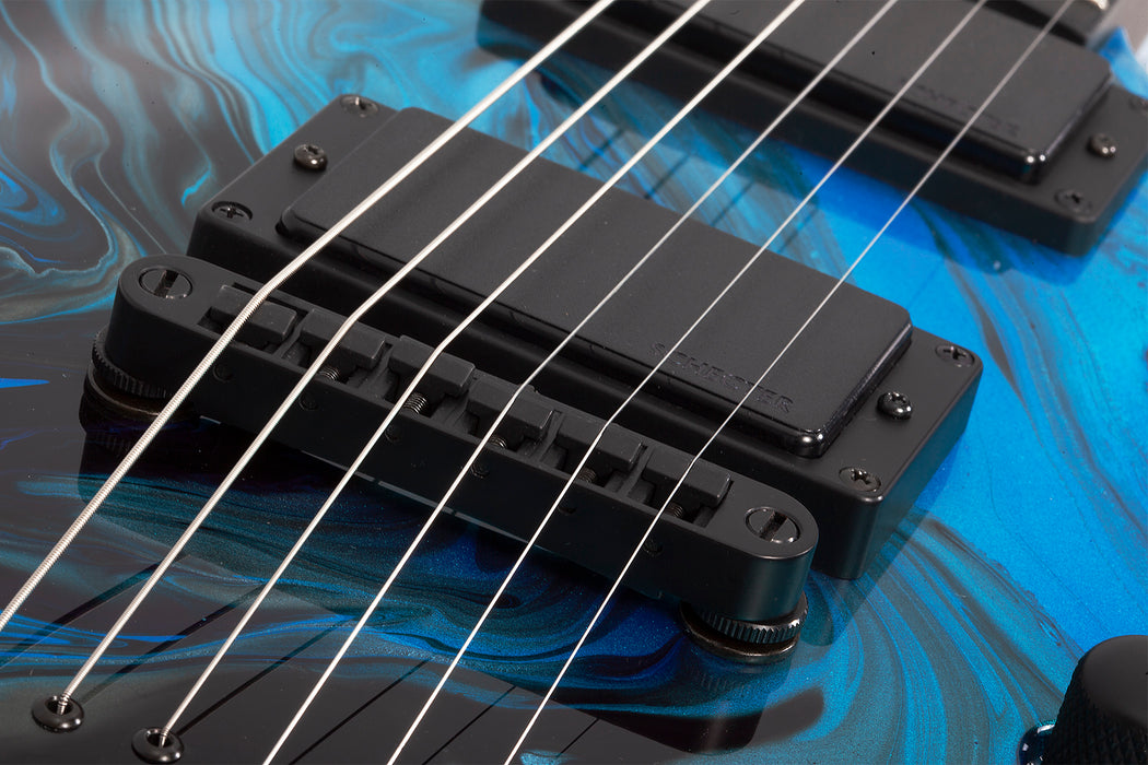 Schecter C-1 Hydro Dip 6-String Left-Handed Electric Guitar, Midnight Tide
