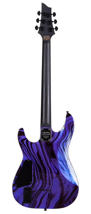 Schecter C-1 Hydro Dip 6-String Electric Guitar, Purple Obsidian