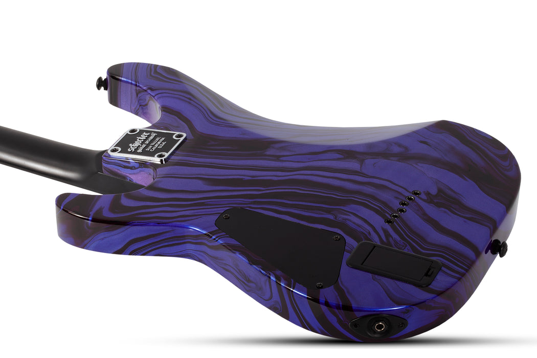 Schecter C-1 Hydro Dip 6-String Electric Guitar, Purple Obsidian