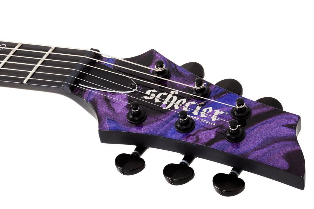 Schecter C-1 Hydro Dip 6-String Electric Guitar, Purple Obsidian