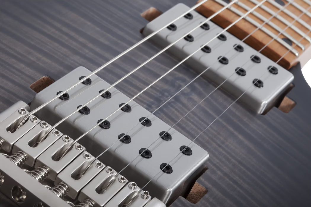 Schecter C-1 Standard Plus Electric Guitar, Transparent Black Burst