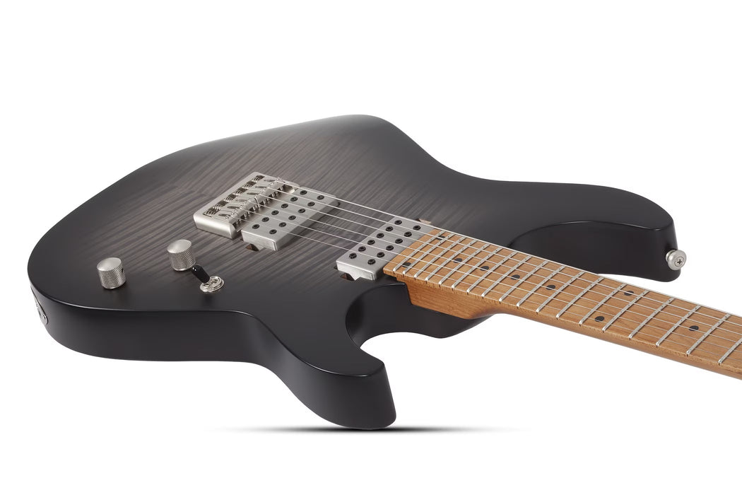 Schecter C-1 Standard Plus Electric Guitar, Transparent Black Burst