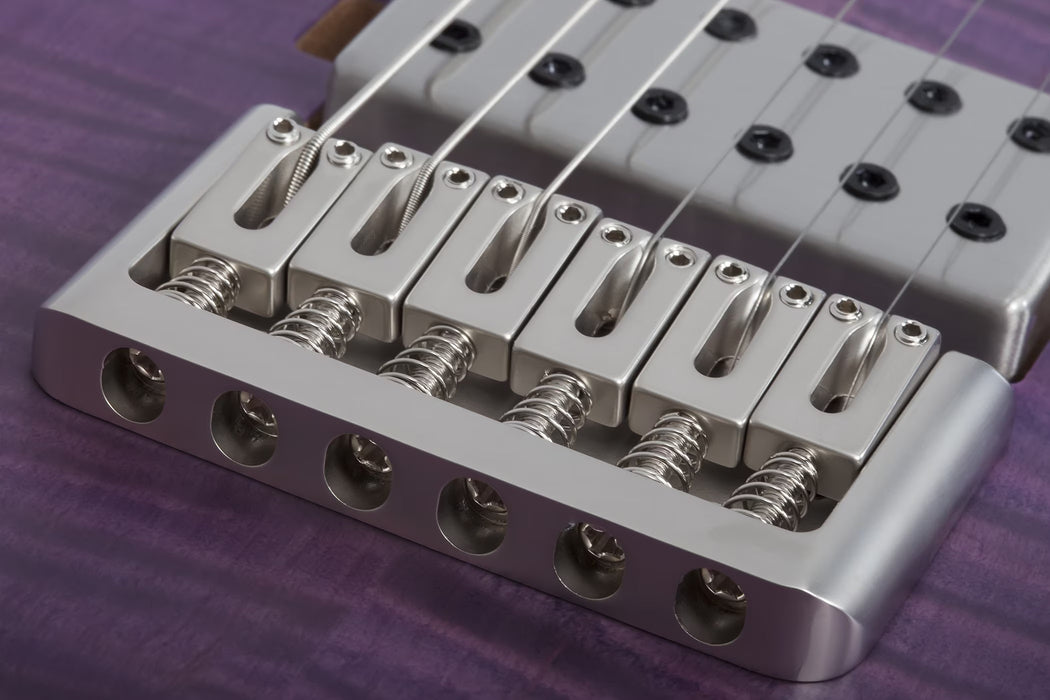 Schecter C-1 Standard Plus Electric Guitar, Transparent Purple Burst