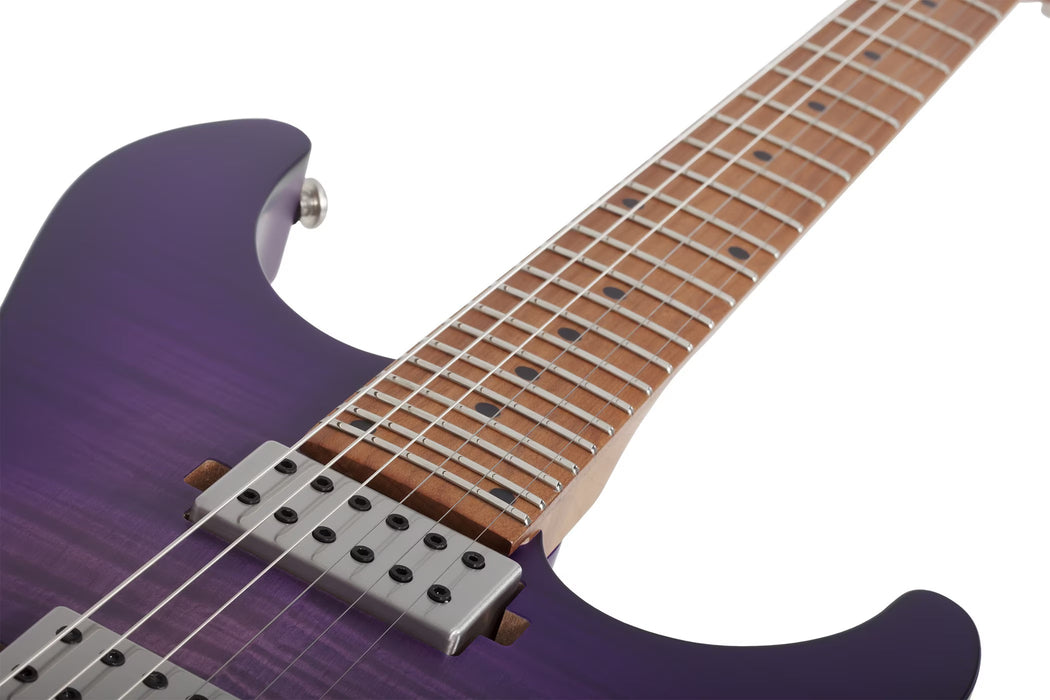 Schecter C-1 Standard Plus Electric Guitar, Transparent Purple Burst