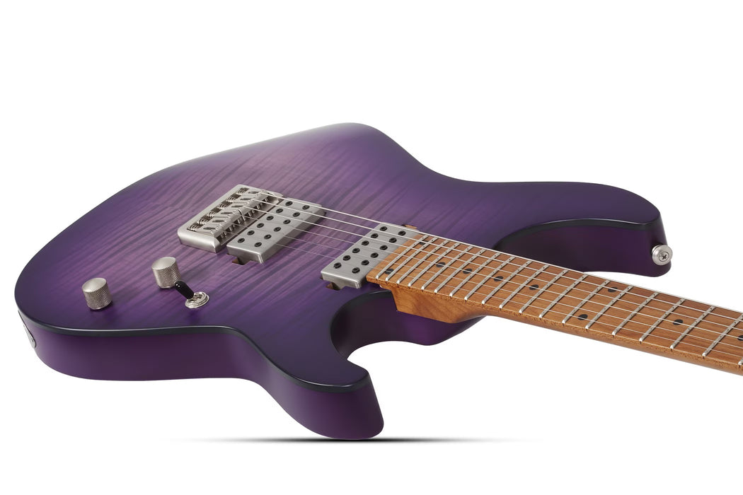 Schecter C-1 Standard Plus Electric Guitar, Transparent Purple Burst