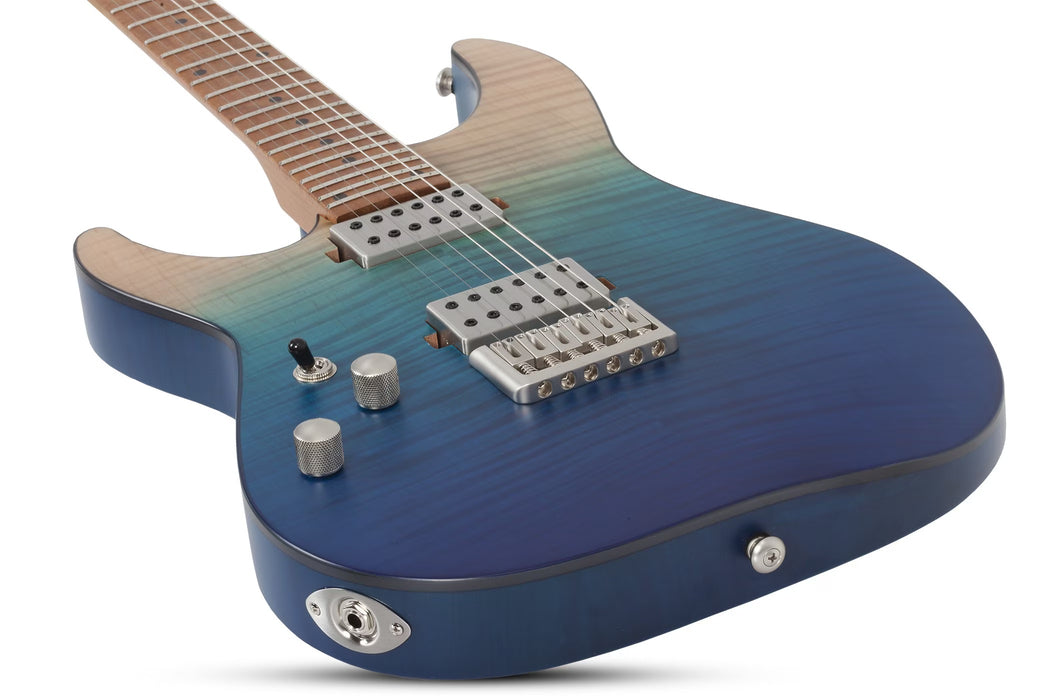 Schecter C-1 Standard Plus Left-Handed Electric Guitar, Blue Fade