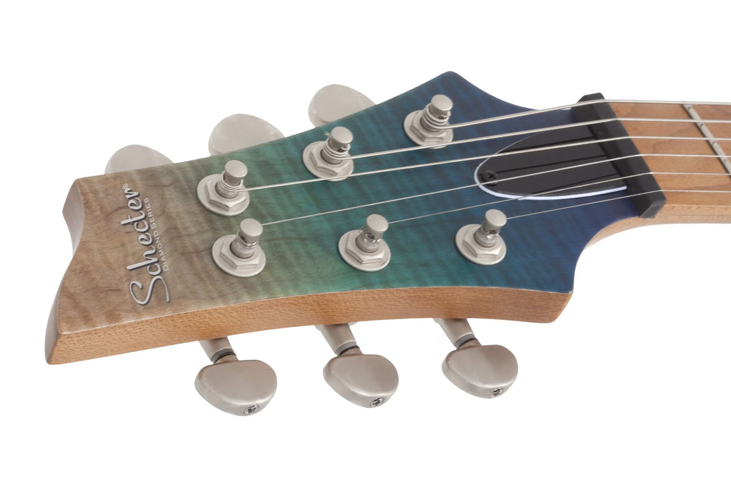 Schecter C-1 Standard Plus Left-Handed Electric Guitar, Blue Fade