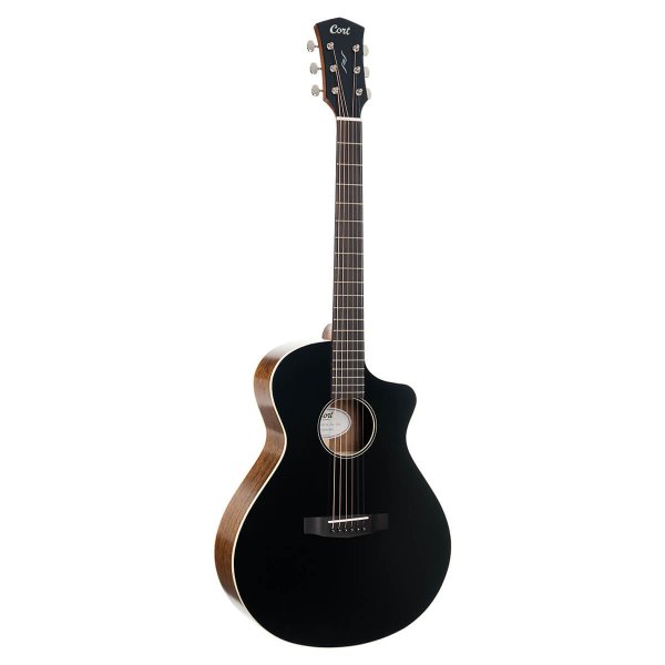 Cort Core-MC Ovangkol Acoustic Guitar, Black Top Semi Gloss
