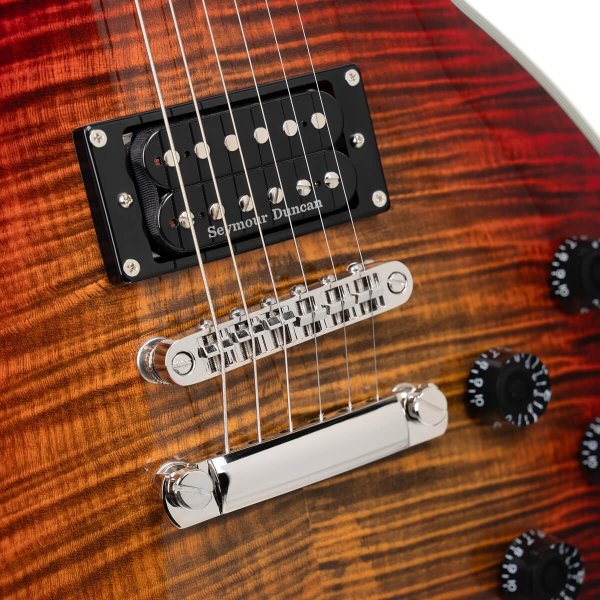 Cort CR300DLX-FB Deluxe FB Electric Guitar, Flaming Burst