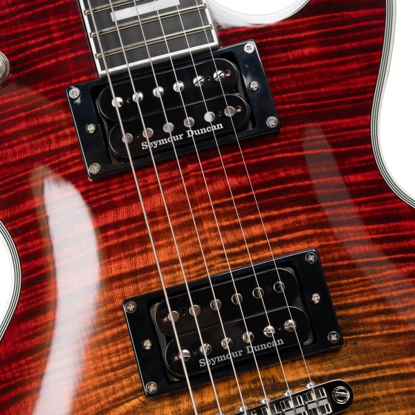 Cort CR300DLX-FB Deluxe FB Electric Guitar, Flaming Burst