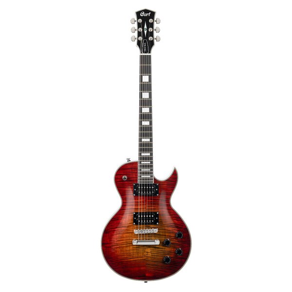 Cort CR300DLX-FB Deluxe FB Electric Guitar, Flaming Burst