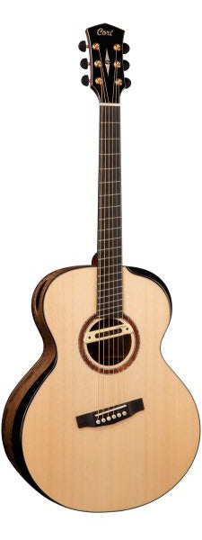 Cort CUT-CRAFT-LIMITED-CASE-NA Cut Craft Limited Acoustic-Electric Guitar w/Case, Natural Glossy