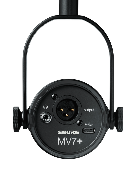 Shure Microphone MV7+, Podcast XLR/USB, Black