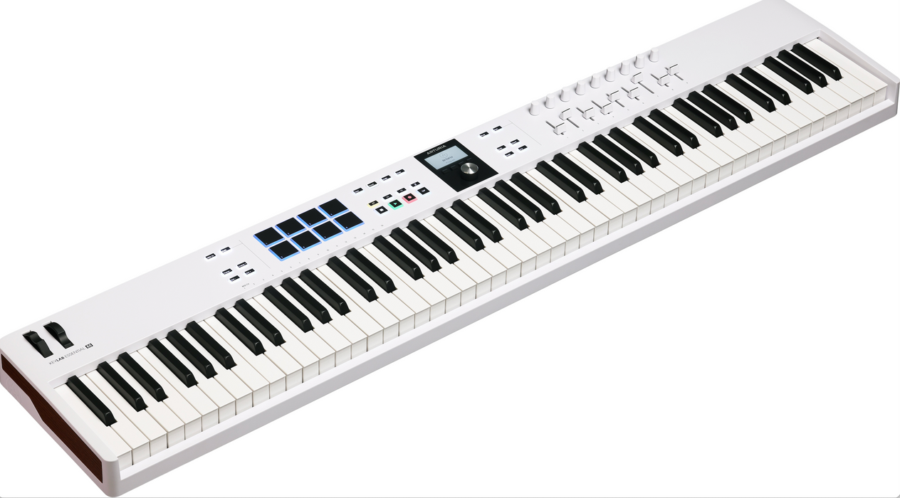 Arturia KeyLab Essential 88 MK3 Universal MIDI Controller Keyboard, White