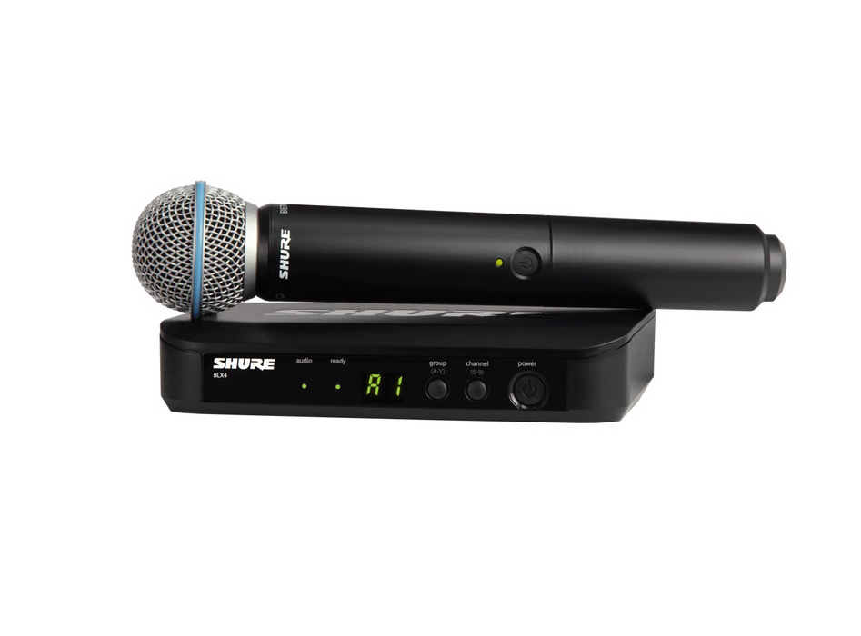 Shure OPEN BOX Rackmount handheld system with BLX2/B58 handheld transmitter w/BETA58A supercardioid microphone