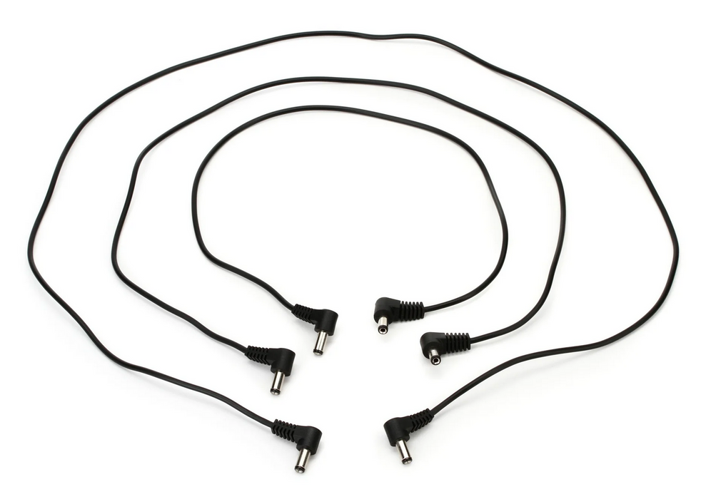 Voodoo Lab 3-Pack 2.1mm Right Angle Connector w/18/24/36in Cables