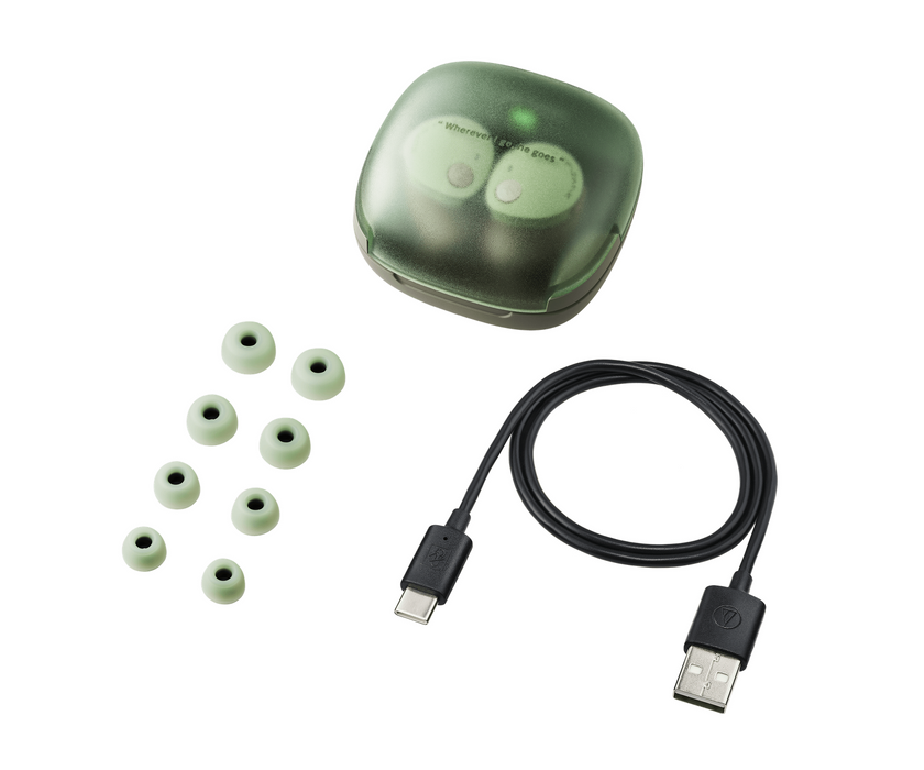 Audio-Technica Wireless Bluetooth In-Ear True Wireless Noise-Cancelling Headphones, Grogu