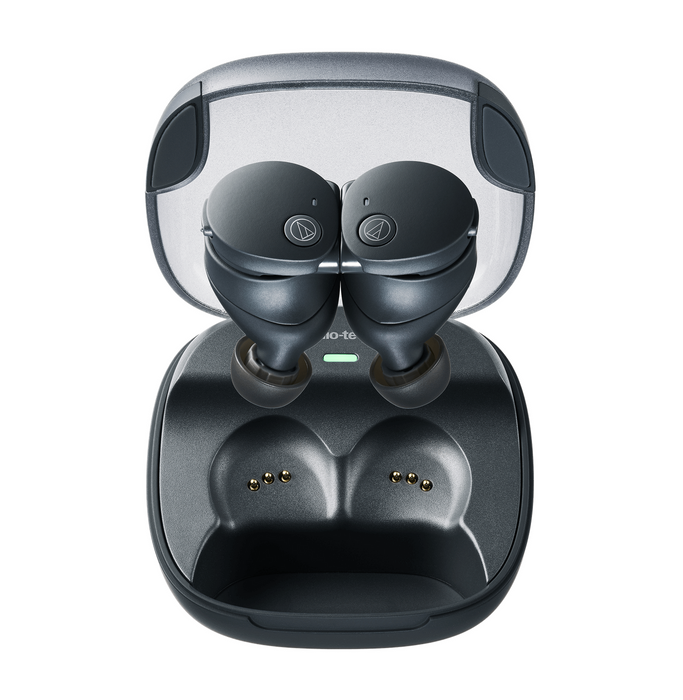 Audio-Technica Wireless Bluetooth In-Ear True Wireless Noise-Cancelling Headphones, Black