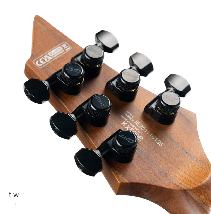 Cort KX500 Baritone Pale Moon Electric Guitar, Natural Black Burst