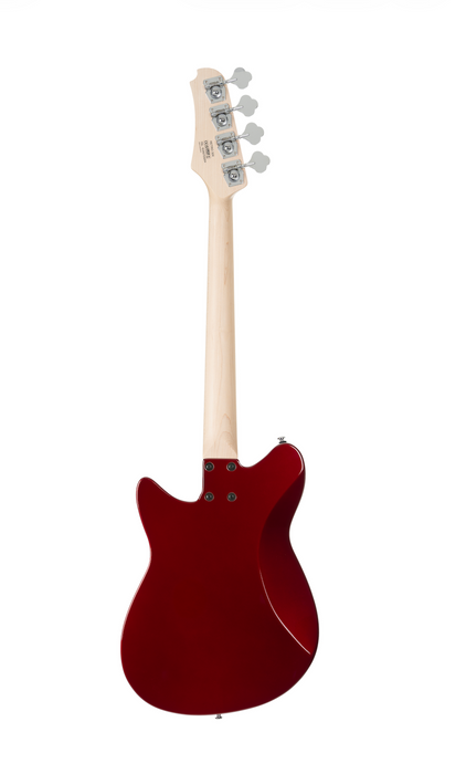 Cort RETRO-304-CAR Retro Series 4-String Electric Bass, Candy Apple Red