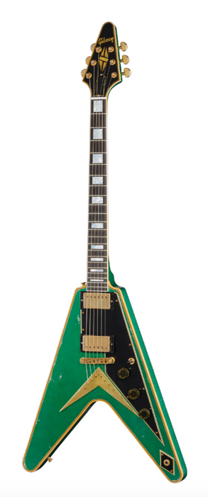 Gibson Custom Shop Limited Edition Flying V Custom Heavy Aged, Teal Sparkle