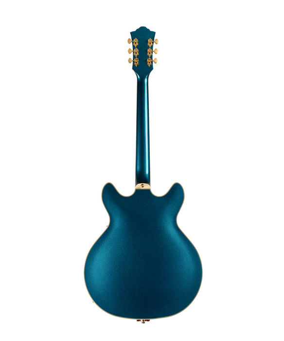 Guild Starfire Custom Double Cut Vibrato Electric Guitar, Teal The Deal