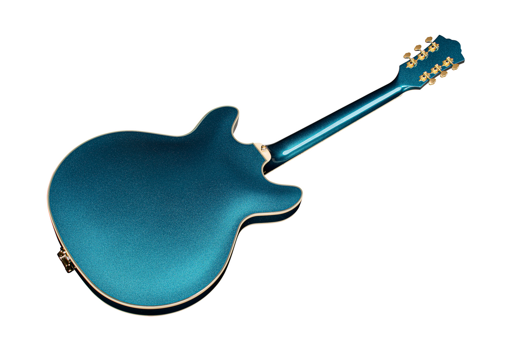Guild Starfire Custom Double Cut Vibrato Electric Guitar, Teal The Deal