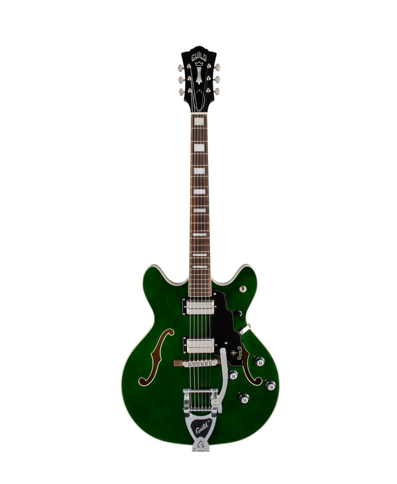 Guild Starfire Deluxe Double Cut Vibrato Electric Guitar, Emerald Green