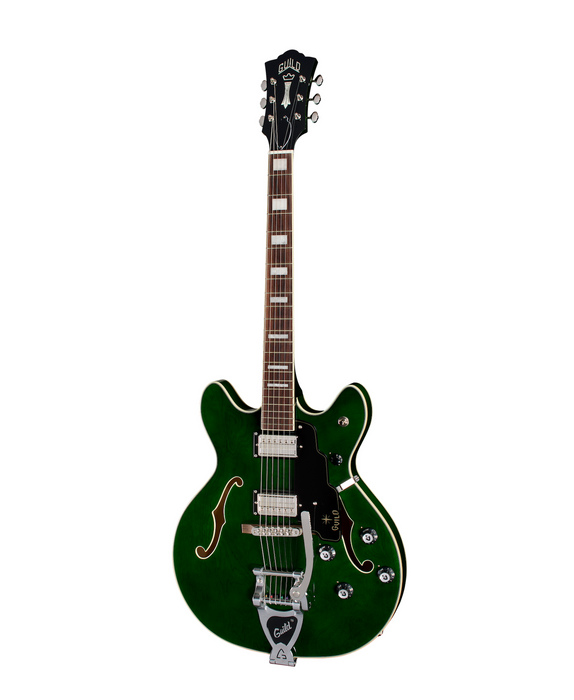 Guild Starfire Deluxe Double Cut Vibrato Electric Guitar, Emerald Green