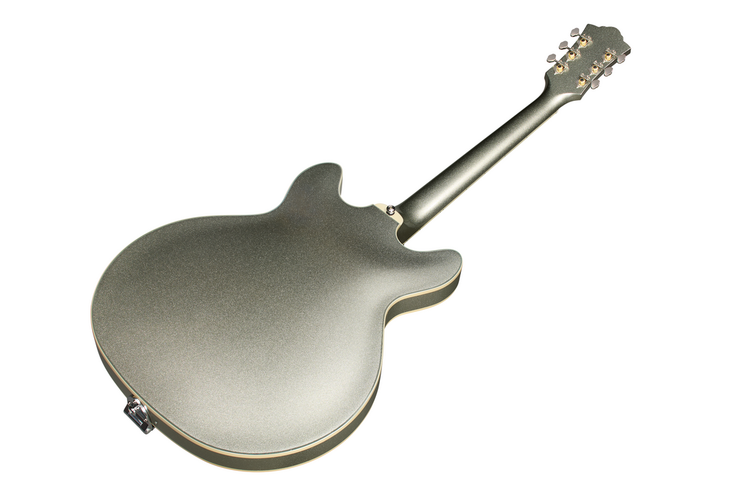Guild Starfire Deluxe Double Cut Vibrato Electric Guitar, Vintage Sterling