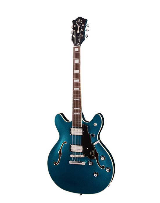 Guild Starfire Deluxe Double Cut Electric Guitar, Teal The Deal