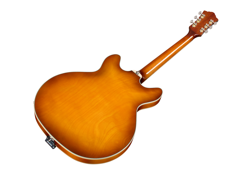 Guild Starfire Deluxe Double Cut Vibrato Electric Guitar, Honey Burst