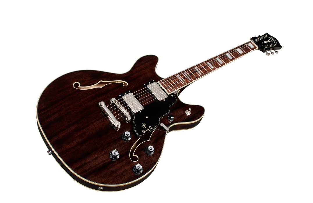 Guild Starfire Deluxe Double Cut Electric Guitar, Nobel Stain