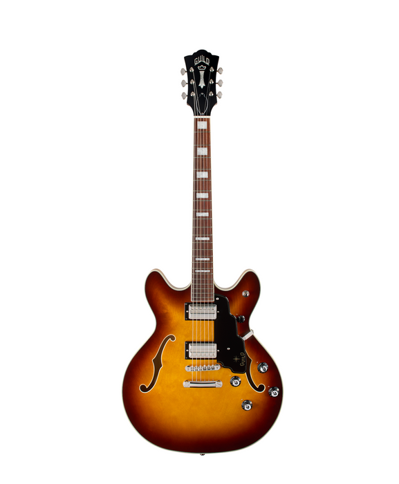 Guild Starfire Deluxe Double Cut Electric Guitar, Sweet Tea