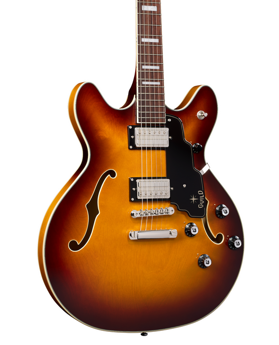 Guild Starfire Deluxe Double Cut Electric Guitar, Sweet Tea