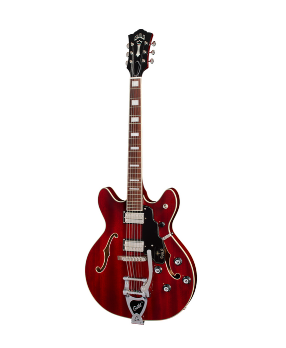 Guild Starfire Deluxe Double Cut Vibrato Electric Guitar, Cherry