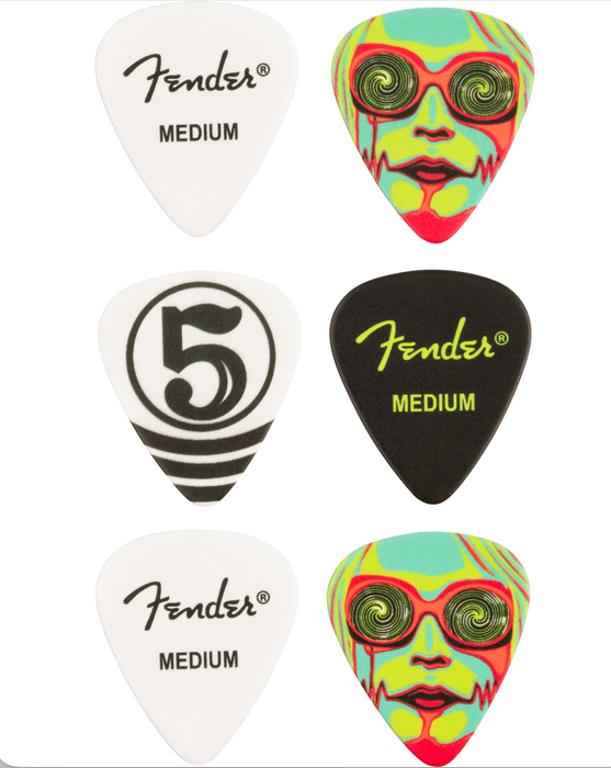 Fender John 5 351 Celluloid Guitar Accessories (6 pack)