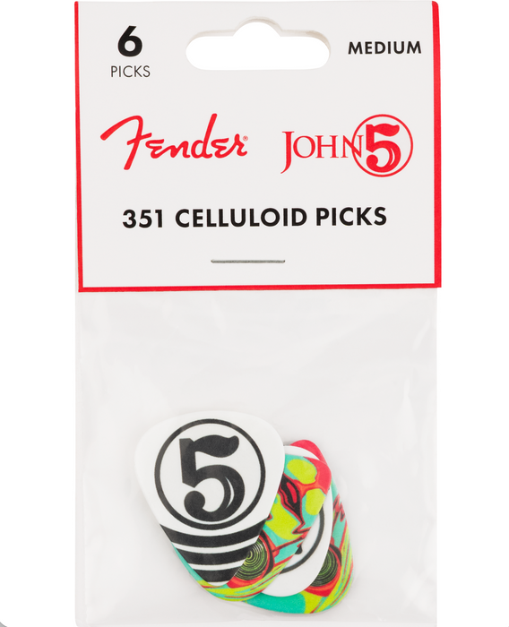 Fender John 5 351 Celluloid Guitar Accessories (6 pack)