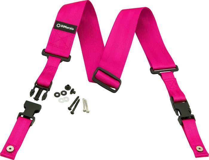 DiMarzio ClipLock Strap Neon Pink